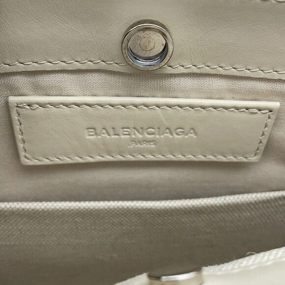 BALENCIAGA Shoulder Bag Canvas/Leather Yellow - Picture 11 of 16